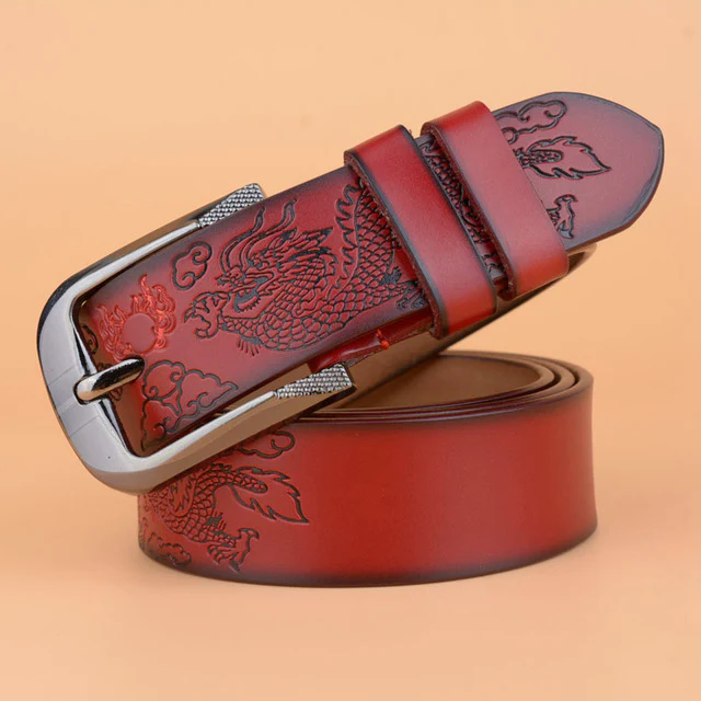 Ceinture Dragon Enflammé (Cuir de vachette) – Image 2