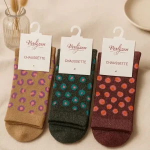 Chaussettes Brillantes Léopard