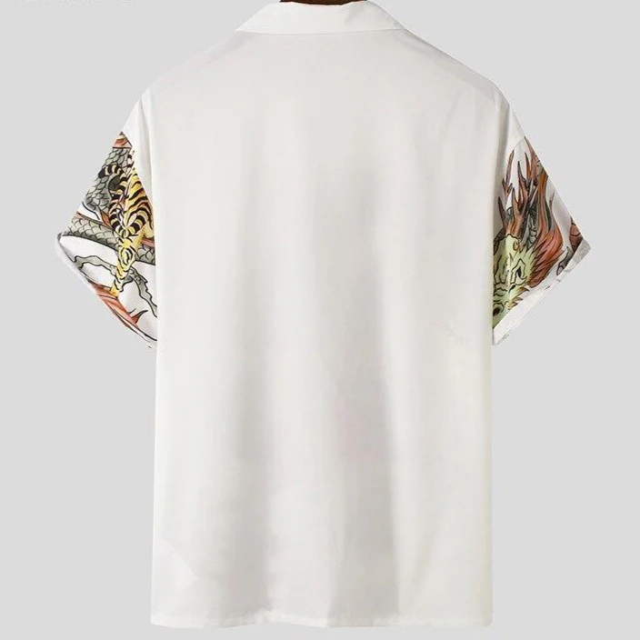 Chemise Blanche Dragon et Tigre – Image 4