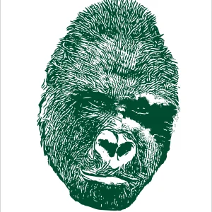 Affiche Gorille Vert