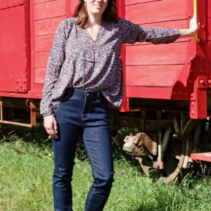 Jean slim taille haute