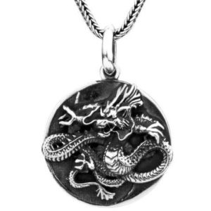 Pendentif Dragon  Chinois (Argent)