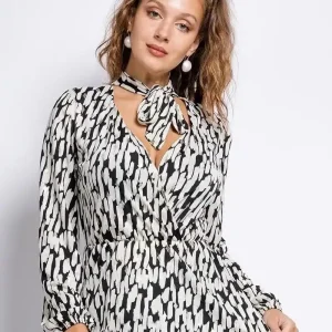 Blouse imprimée avec col Perce-neige