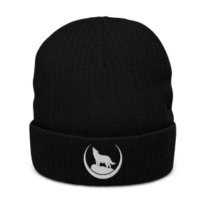 Bonnet à revers recyclé avec logo loup brodé