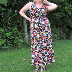 Robe longue fleuri noir Briza