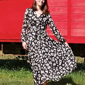 Robe longue imprimé animal