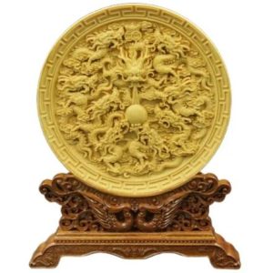 Statue Dragon  Génie Chinois (Bois)