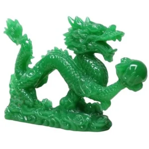 Statue Dragon  Vert (Résine)