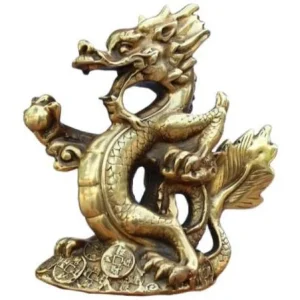 Statuette Dragon  d'Humour Joyeux (Cuivre)