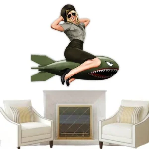 Stickers Vintage Pin Up Bombardier