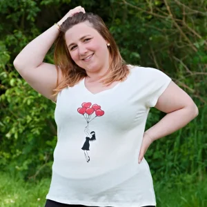 T-shirt blanc ballon Aconit