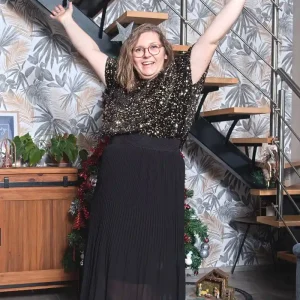 Top paillette grande taille