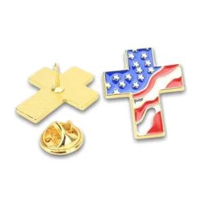 Badge Vintage USA Flag